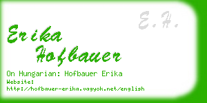 erika hofbauer business card